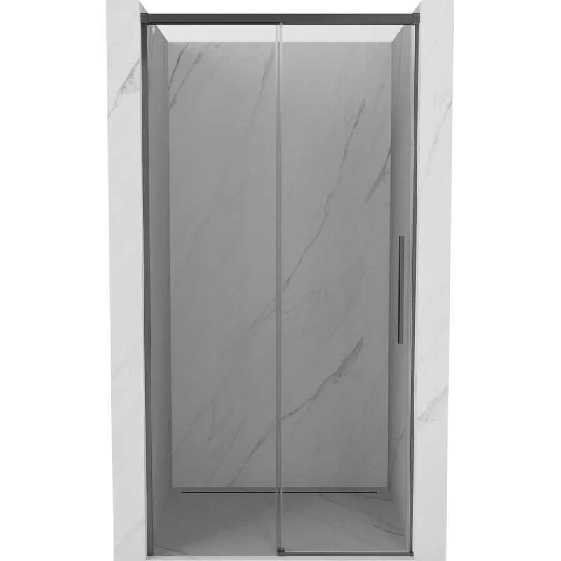 Mexen Rox schuifdeur douche 135 cm, transparant, gun metal - 8C2-135-000-95-00