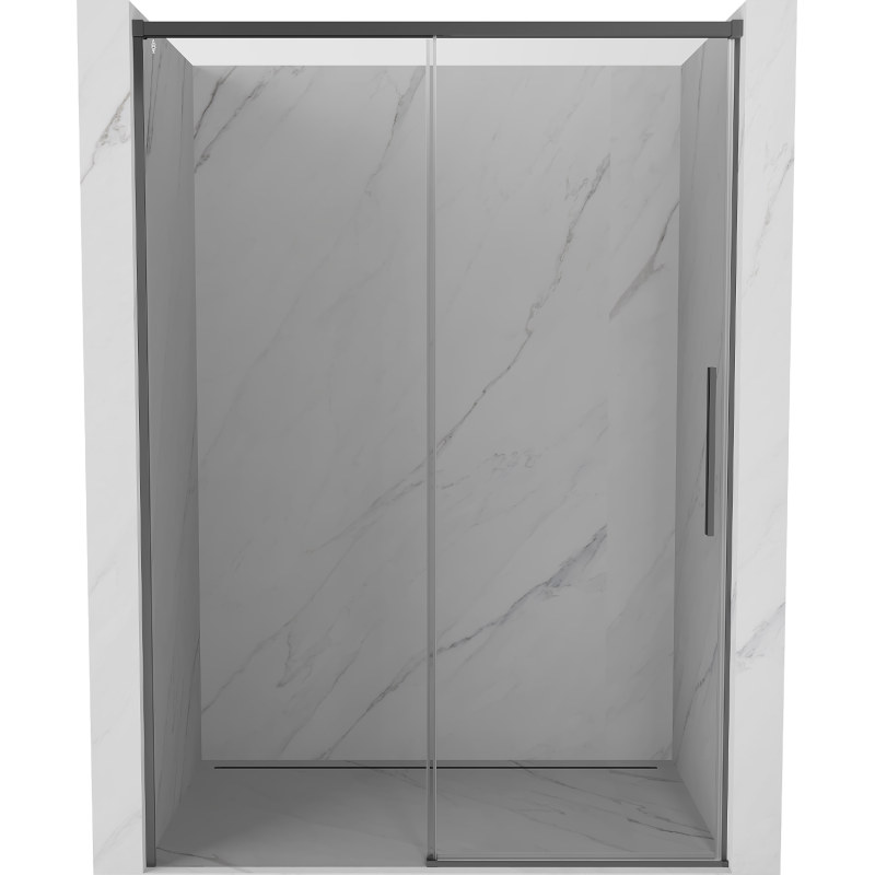 Mexen Rox Schiebetüren für die Dusche 145 cm, transparent, Gunmetal - 8C2-145-000-95-00