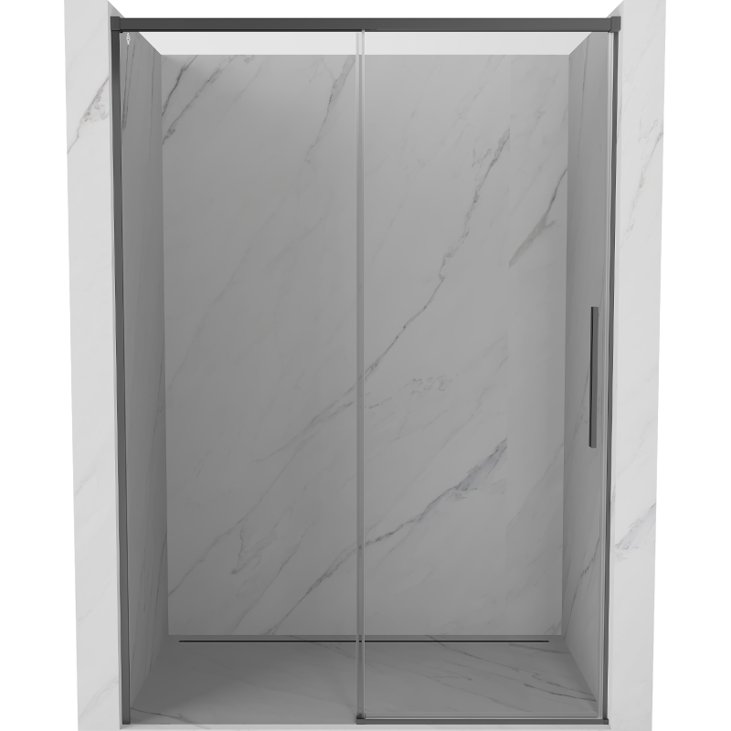 Mexen Rox drzwi prysznicowe rozsuwane 160 cm, transparent, gun metal - 8C2-160-000-95-00