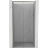 Mexen Rox Schiebetür Duschkabine 125 cm, Transparent, Gebürsteter Nickel - 8C2-125-000-97-00