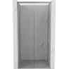 Mexen Rox Schiebetüren für Dusche 135 cm, transparent, gebürstetes Nickel - 8C2-135-000-97-00
