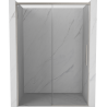 Mexen Rox Schiebetür Duschabtrennung 140 cm, transparent, gebürsteter Nickel - 8C2-140-000-97-00