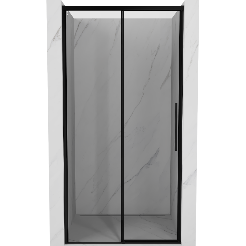 Mexen Rox sliding shower doors left 110 cm, black frame, black - 8C2-110-000-70-70-L