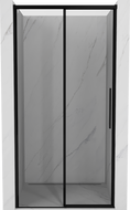 Mexen Rox schuifdeur voor douche links 115 cm, zwart frame, zwart - 8C2-115-000-70-70-L
