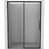 Mexen Rox schuifdouchedeur links 155 cm, zwart frame, zwart - 8C2-155-000-70-70-L