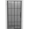 Mexen Rox Schiebetür-Duschwand links 115 cm, schwarzes Gitter, schwarz - 8C2-115-000-70-77-L