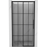 Mexen Rox Schiebetüren links für Duschen 120 cm, schwarzes Gitter, schwarz - 8C2-120-000-70-77-L