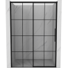 Mexen Rox sliding shower door left 145 cm, black grid, black - 8C2-145-000-70-77-L