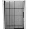 Mexen Rox Dusch-Schiebetüren links 155 cm, schwarzes Gitter, schwarz - 8C2-155-000-70-77-L