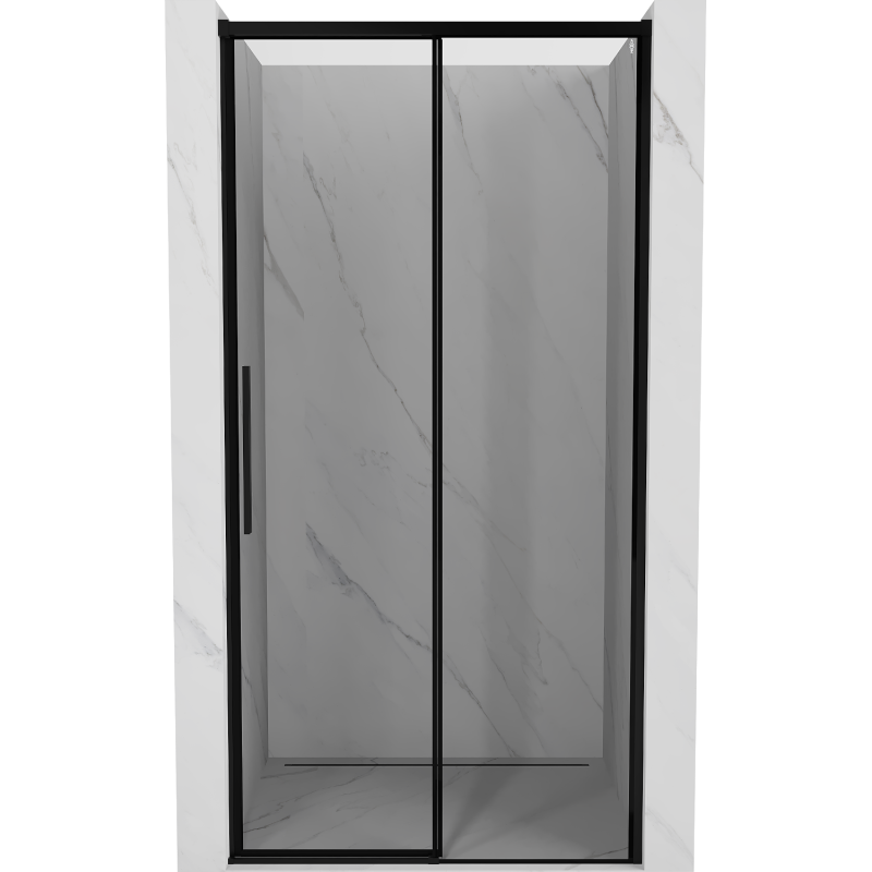 Mexen Rox drzwi prysznicowe rozsuwane prawe 115 cm, czarna ramka, czarne - 8C2-115-000-70-70-P