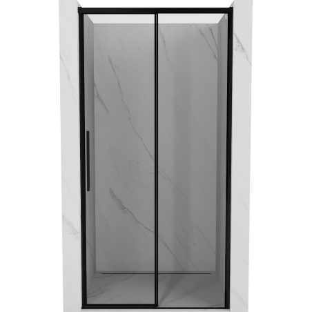 Mexen Rox portes de douche coulissantes droites 115 cm, cadre noir, noir - 8C2-115-000-70-70-P