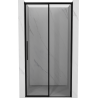 Mexen Rox portes de douche coulissantes droites 115 cm, cadre noir, noir - 8C2-115-000-70-70-P