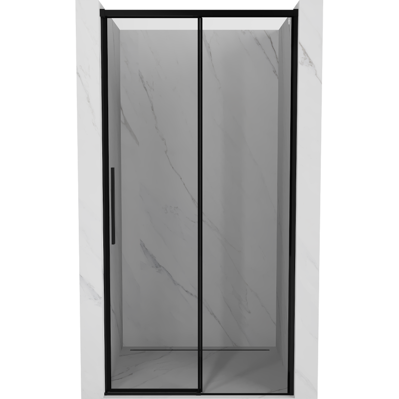 Mexen Rox drzwi prysznicowe rozsuwane prawe 120 cm, czarna ramka, czarne - 8C2-120-000-70-70-P