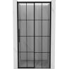 Mexen Rox Schiebetüren Duschwand rechts 110 cm, schwarzes Gitter, schwarz - 8C2-110-000-70-77-P