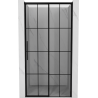 Mexen Rox drzwi prysznicowe rozsuwane prawe 135 cm, czarna kratka, czarne - 8C2-135-000-70-77-P