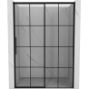 Mexen Rox Schiebetür für Dusche rechts 155 cm, schwarzes Gitter, schwarz - 8C2-155-000-70-77-P