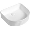 Mexen Grovo countertop ribbed washbasin 41 x 36 cm, white - 22304200
