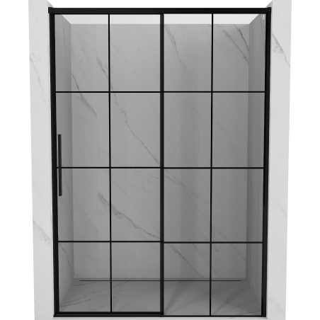 Mexen Rox schuifdouchedeur rechts 160 cm, zwart raster, zwart - 8C2-160-000-70-77-P