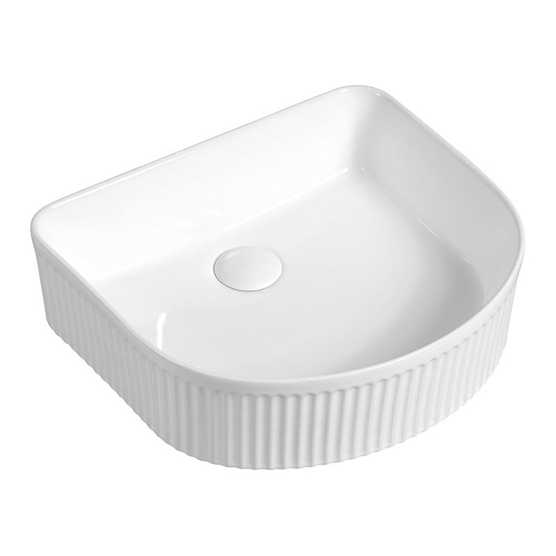 Mexen Grovo Aufsatzwaschbecken geriffelt 40 x 35 cm, weiß - 22304000