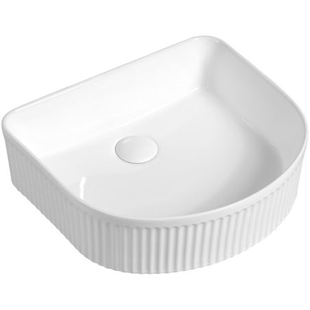 Mexen Grovo countertop fluted washbasin 40 x 35 cm, white - 22304000