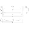 Mexen Orio vannitoakapp 120 cm koos valamuga Vela, 1 sahtel, hall matt/valge matt - 91A10-12023-1-BF62-W23M01