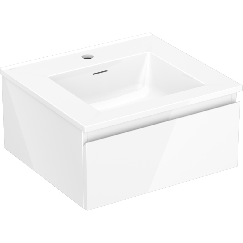 Mexen Orio armadietto da bagno 50 cm con lavabo Otis, 1 cassetto, bianco lucido - 91A10-05023-1-BF00-W18M00