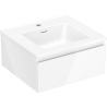 Mexen Orio Cabinet 50 cm with Otis Sink, 1 Drawer, White Gloss - 91A10-05023-1-BF00-W18M00