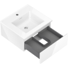 Mexen Orio Cabinet 50 cm with Otis Sink, 1 Drawer, White Gloss - 91A10-05023-1-BF00-W18M00