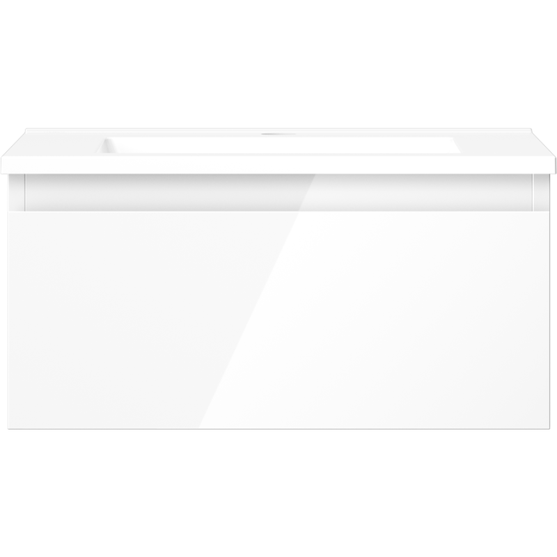 Mexen Orio armario de baño de 50 cm con lavabo Otis, 1 cajón, blanco brillo - 91A10-05023-1-BF00-W18M00