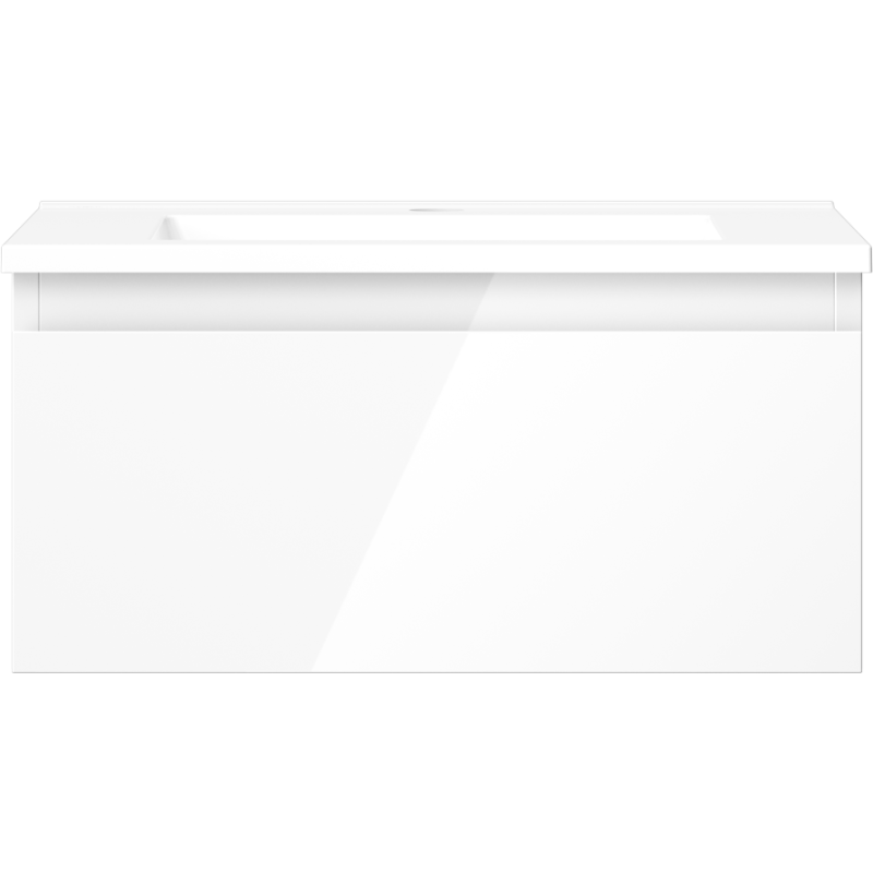 Mexen Orio armoire de salle de bain 50 cm avec lavabo Otis, 1 tiroir, blanc brillant - 91A10-05023-1-BF00-W18M00