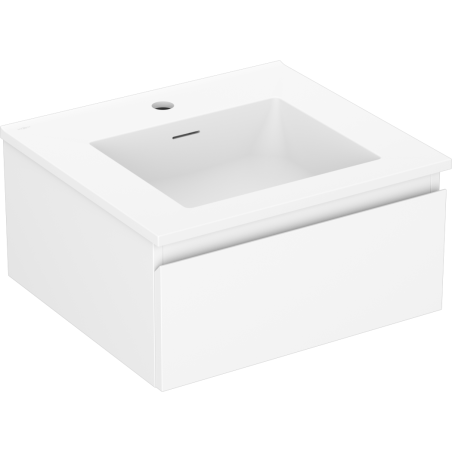 Mexen Orio bathroom cabinet 50 cm with Otis sink, 1 drawer, white matte - 91A10-05023-1-BF01-W18M01
