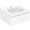 Mexen Orio armario de baño de 50 cm con lavabo Otis, 1 cajón, blanco mate - 91A10-05023-1-BF01-W18M01