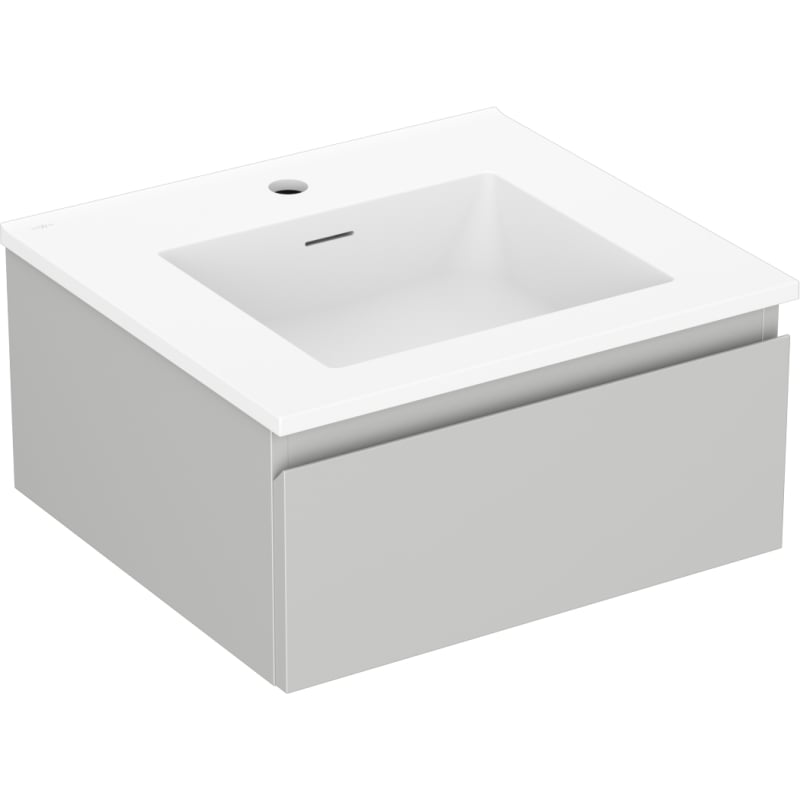 Mexen Orio szafka łazienkowa 50 cm z umywalką Otis, 1 szuflada, szara mat/biała mat - 91A10-05023-1-BF62-W18M01