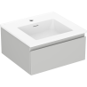 Mexen Orio armario de baño de 50 cm con lavabo Otis, 1 cajón, gris mate/blanco mate - 91A10-05023-1-BF62-W18M01