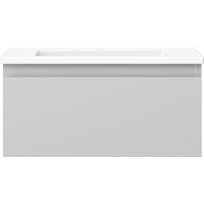 Mexen Orio armario de baño de 50 cm con lavabo Otis, 1 cajón, gris mate/blanco mate - 91A10-05023-1-BF62-W18M01