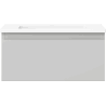 Mexen Orio Badezimmerschrank 50 cm mit Waschbecken Otis, 1 Schublade, grau matt/weiß matt - 91A10-05023-1-BF62-W18M01