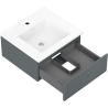 Mexen Orio armoire de salle de bain 50 cm avec lavabo Otis, 1 tiroir, graphite mat/blanc mat - 91A10-05023-1-BF66-W18M01