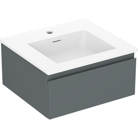Mexen Orio armario de baño 50 cm con lavabo Otis, 1 cajón, grafito mate/blanco mate - 91A10-05023-1-BF66-W18M01