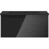 Mexen Orio bathroom cabinet 50 cm with Otis sink, 1 drawer, black gloss/black matte - 91A10-05023-1-BF70-W18M71