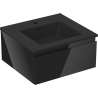 Mexen Orio bathroom cabinet 50 cm with Otis sink, 1 drawer, black gloss/black matte - 91A10-05023-1-BF70-W18M71