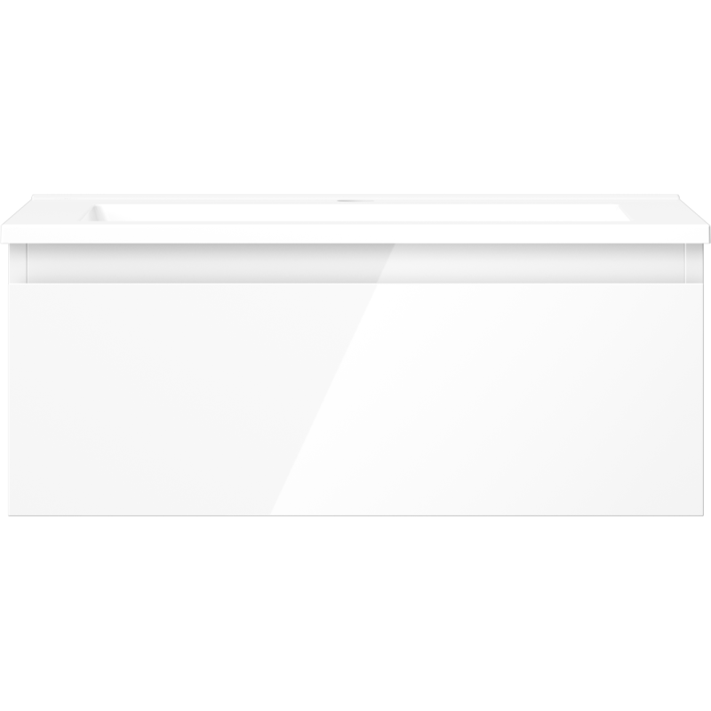 Mexen Orio badkamerkast 60 cm met wastafel Otis, 1 lade, wit glanzend - 91A10-06023-1-BF00-W18M00