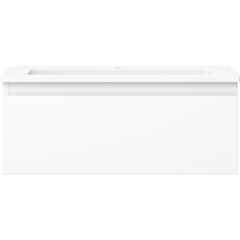 Mexen Orio badkamerkast 60 cm met Otis wastafel, 1 lade, witte mat - 91A10-06023-1-BF01-W18M01