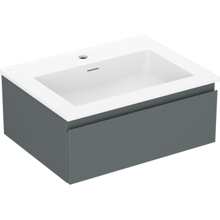Mexen Orio mobile da bagno 60 cm con lavabo Otis, 1 cassetto, grafite opaco/bianco opaco - 91A10-06023-1-BF66-W18M01