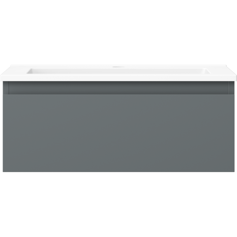 Mexen Orio meuble de salle de bain 60 cm avec lavabo Otis, 1 tiroir, graphite mat/blanc mat - 91A10-06023-1-BF66-W18M01