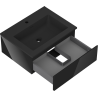 Mexen Orio meuble de salle de bains 60 cm avec lavabo Otis, 1 tiroir, noir brillant/noir mat - 91A10-06023-1-BF70-W18M71