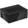 Mexen Orio meuble de salle de bains 60 cm avec lavabo Otis, 1 tiroir, noir brillant/noir mat - 91A10-06023-1-BF70-W18M71