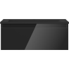 Mexen Orio Badezimmerschrank 60 cm mit Waschbecken Otis, 1 Schublade, Schwarz glänzend/Schwarz matt - 91A10-06023-1-BF70-W18M71