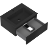 Mexen Orio Badezimmerschrank 60 cm mit Waschbecken Otis, 1 Schublade, schwarz matt - 91A10-06023-1-BF71-W18M71