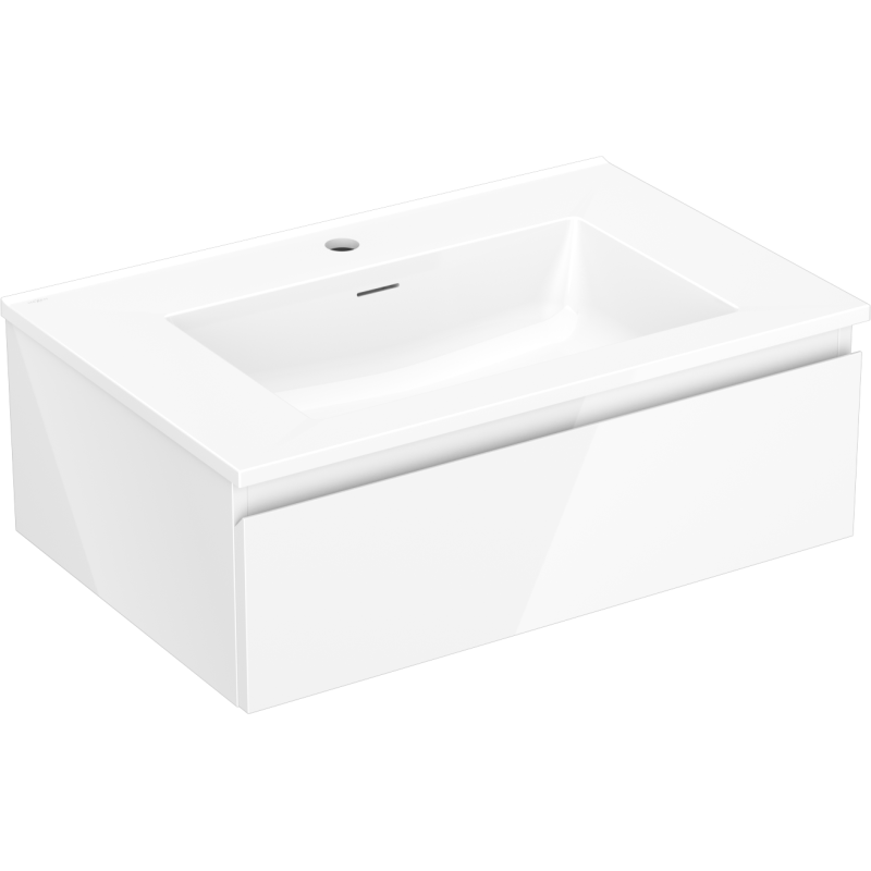 Mexen Orio armoire de salle de bain 70 cm avec lavabo Otis, 1 tiroir, blanc brillant - 91A10-07023-1-BF00-W18M00