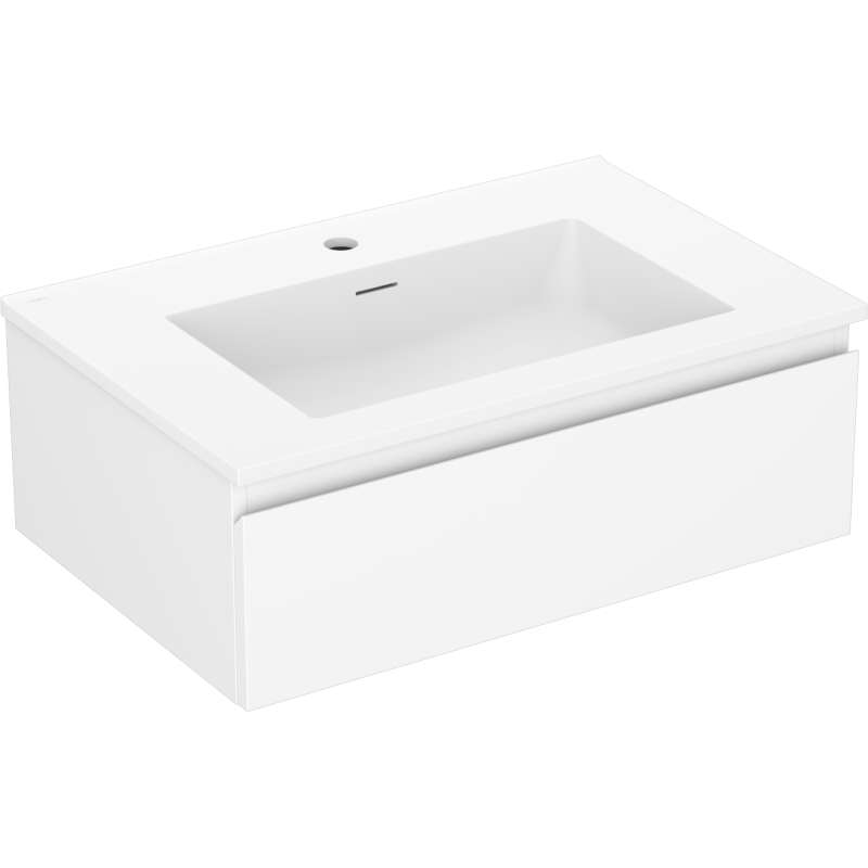 Mexen Orio mobile da bagno da 70 cm con lavabo Otis, 1 cassetto, bianco opaco - 91A10-07023-1-BF01-W18M01